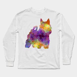 Australian Silky Terrier in watercolor Long Sleeve T-Shirt